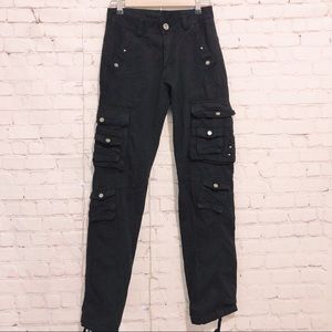 JUNYE JEANS BLACK CARGO COTTON PANTS SIZE 29
